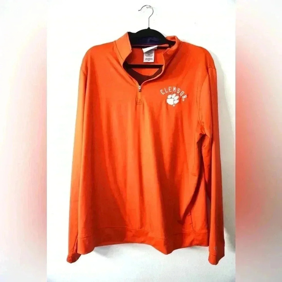 Champion Other - Mens Champion CLEMSON Tigers 1/4 Zip Performance Stretch Pullover Jacket Large